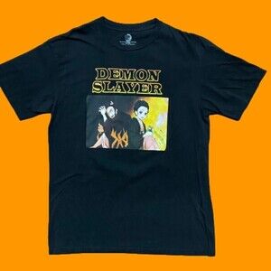 Demon Slayer Anime Cartoon Official Black T-Shirt Men's Size XL